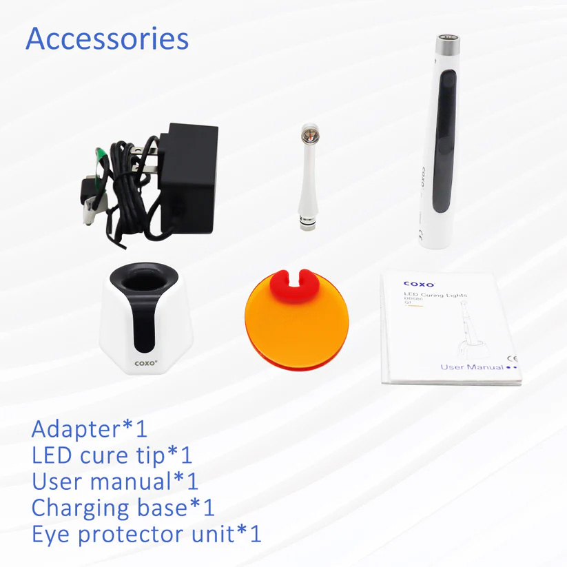 COXO DB686 Q1 Dental Curing Light - 2500mW/cm² with Caries Mode